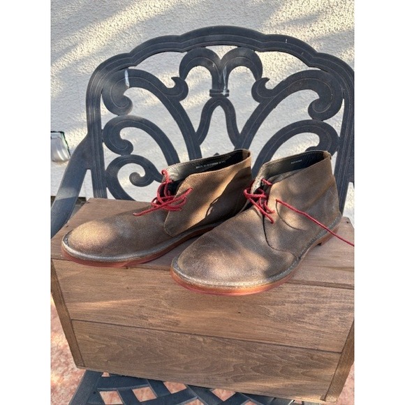 Cole Haan Mens Brown Suede Chukka Boots Red Laces C09565 Size 8.5‎ M main image 6